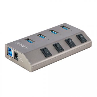 StarTech.com Hub USB-C Auto-Alimenté 4 Ports, USB-C vers USB-A, BC 1.2 - Concentrateur (hub) - 4 x USB 3.2 Gen 1 - de bureau 