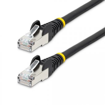 StarTech.com Câble Ethernet CAT6a 3m - LSZH, 10 GbE 100W PoE S/FTP - cordon de raccordement - 3 m - noir 