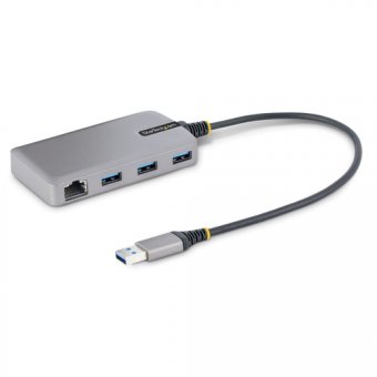 StarTech.com Hub USB 3 Ports USB-A - Gigabit Ethernet - Câble de 30cm - Concentrateur (hub) - 3 x USB 3.2 Gen 1 + 1 x micro-USB + 1 x 10/100/1000 - de bureau 