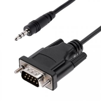 StarTech.com Câble Série DB9 vers 3.5mm 1m - Câble RS232 DB9 Mâle à 3.5mm - Câble série - DB-9 (M) pour mini-phone stereo 3.5 mm (M) - 1 m - moulé, vis moletées - noir 