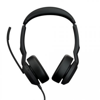 Jabra Evolve2 50 UC Stereo - Micro-casque - sur-oreille - filaire - Suppresseur de bruit actif - USB-C - noir - certifié Zoom, Certifié pour Microsoft Teams, Cisco Webex Certified, Certifié Alcatel-Lucent, Certifié Avaya, Certifié Unify, Certifié Amazon C 