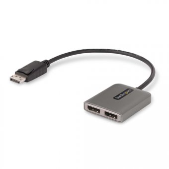 StarTech.com Répartiteur DisplayPort 1.4 pour 2 Écrans - Hub MST 5K 60Hz - Concentrateur (hub) - 1 x DisplayPort + 1 x micro-USB + 2 x DisplayPort 