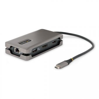 StarTech.com Adaptateur Multiport USB-C, 4K60Hz HDMI/DP, Hub USB, 100W PD - Station d'accueil - USB-C - HDMI, DP - 1GbE - 16 Watt 