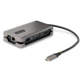StarTech.com Adaptateur Multiport USB-C, 4K60Hz HDMI/VGA, Hub USB, PD - Station d'accueil - USB-C - VGA, HDMI - 1GbE - 16 Watt 