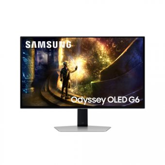 Samsung Odyssey OLED G6 S27DG610SU - G61SD Series - moniteur OLED - jeux - 27" - 2560 x 1440 QHD @ 240 Hz - 250 cd/m² - 1000000:1 - HDR10 - 0.03 ms - 2xHDMI, DisplayPort - argent 