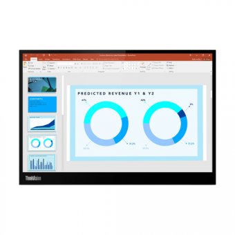 Lenovo ThinkVision M14d - Écran LED - 14" - portable - 2240 x 1400 2.2K @ 60 Hz - IPS - 375 cd/m² - 1500:1 - 6 ms - 2xUSB-C - noir corbeau - pour ThinkCentre M90s Gen 3 11TX, ThinkCentre neo 70t 11YU, ThinkPad P15 Gen 2 20YQ 