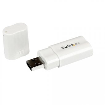 StarTech.com Carte son externe USB vers audio stéréo - Adaptateur audio stéréo - 1x USB A mâle - 2x 3,5 mm Mini-Jack femelle - Carte son - stéreo - USB 2.0 - pour P/N: MU15MMS, MU6MMS 