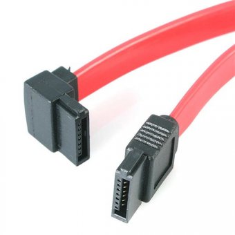 StarTech.com Câble Serial ATA SATA vers SATA à angle gauche 15 cm - Câble SATA - Serial ATA 150/300/600 - SATA (R) pour SATA (R) - 15.2 cm - connecteur à angle gauche - rouge - pour P/N: 25S22M2NGFFR, 25SAT22MSAT, S322M225R, SAT2M2NGFF25, SAT32M225, SAT32 