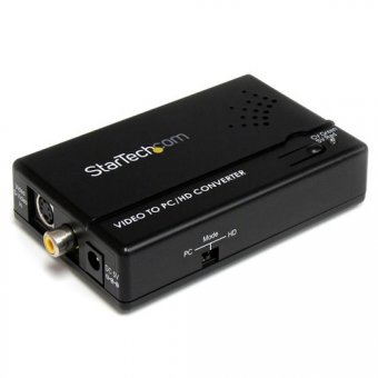 StarTech.com Convertisseur composite et S-Video vers VGA - Convertisseur vidéo - vidéo composite, S-video - vidéo composante, VGA - noir - pour P/N: SVA5M3NEUA 