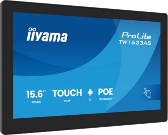 iiyama ProLite TW1623AS-B3P - Ordinateur Android - PC à écran tactile 1 RK3568 - RAM 4 Go - SSD - eMMC 32 Go - Mali-G52 - Bluetooth 5.2, Gigabit Ethernet - Android 13 - moniteur : LED 15.6" 1920 x 1080 (Full HD) écran tactile - noir, mat 