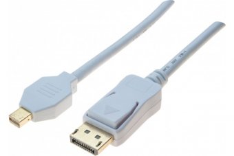 Cordon displayport / mini displayport 1.2 blanc - 1M 