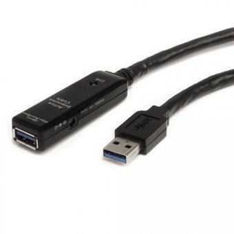 StarTech.com Cable d'extension USB 3.0 actif 3 m - M/F - Rallonge de câble USB - USB type A (M) pour USB type A (F) - USB 3.0 - 3 m - actif - noir - pour P/N: PEXUSB3S42V, PEXUSB3S44V, ST7300USB3B, SVA5H2NEUA, USB3SAA3MBK 