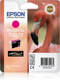 Epson T0873 - 11.4 ml - magenta - original - blister - cartouche d'encre - pour Stylus Photo R1900 