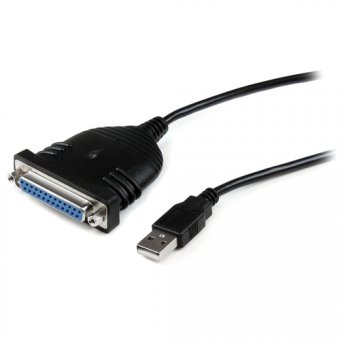 StarTech.com Câble Adaptateur de 1.80m USB vers 1 Port Parallèle DB25 pour Imprimante - 1x USB A Mâle - 1x DB-25 Femelle - Adaptateur parallèle - USB 2.0 - IEEE 1284 