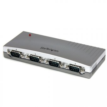 Startech Hub série RS232 à 4 ports - Adaptateur USB vers 4x DB9 RS232 alimenté par bus - Adaptateur série - USB - RS-232 x 4 