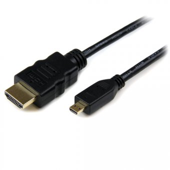 StarTech.com Câble HDMI haute vitesse avec Ethernet 2 m - HDMI vers HDMI Micro - M/M - Câble HDMI avec Ethernet - HDMI mâle pour 19 pin micro HDMI Type D mâle - 2 m - noir 