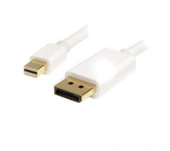 StarTech.com Câble adaptateur Mini DisplayPort vers DisplayPort 1.2 2m - Cordon Mini DP à DP - Support HBR2 - M/M - DisplayPort 4K - Blanc - Câble DisplayPort - Mini DisplayPort (M) pour DisplayPort (M) - 2 m - blanc - pour P/N: CDP2MDP, CDP2MDPEC, CDP2MD 