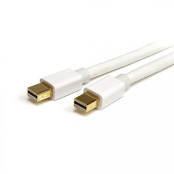 StarTech.com Câble Mini DisplayPort 1.2 de 2m - Cordon Mini DP vers Mini DP avec support HBR2 - M/M - Mini DisplayPort 4K - Blanc - Câble DisplayPort - Mini DisplayPort (M) pour Mini DisplayPort (M) - 2 m - blanc - pour P/N: CDP2MDP, CDP2MDPEC, CDP2MDPFC, 