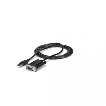 StarTech.com Câble adaptateur DCE USB vers série RS232 DB9 null modem 1 port avec FTDI - Adaptateur série - USB 2.0 - RS-232 - noir 