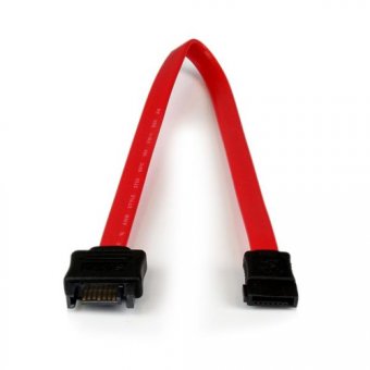 StarTech.com Cable d'extension SATA de 30 cm - Rallonge SATA de 30 cm - Câble d'extension SATA - Serial ATA 150/300/600 - SATA (P) pour SATA (R) - 30 cm - rouge - pour P/N: SATA18RA1 