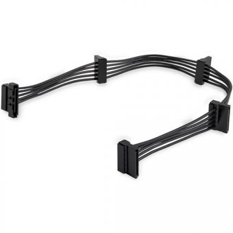 StarTech.com Câble répartiteur d'alimentation SATA vers 4x SATA - Répartiteur d'alimentation - alimentation SATA (M) pour alimentation SATA (F) - 40 cm - noir - pour P/N: BRACKET125PT, BRACKET125PTP, BRACKET425F, PEXUSB311AC3, S251BU31REM, SATBP125VP 