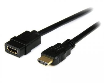 StarTech.com Câble d'extension / Rallonge HDMI Ultra HD 4K x 2K de 2m - Cordon HDMI vers HDMI - Mâle / Femelle - Noir - Plaqués or - Câble de rallonge HDMI - HDMI mâle pour HDMI femelle - 2 m - blindé - noir - pour P/N: CDP2HDMM2MB, DP2HDMM2MB, HDDVIMM3, 