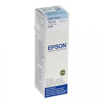 Epson T6735 - 70 ml - cyan clair - original - recharge d'encre - pour Epson L1800, L800, L805, L810, L850, EcoTank L1800 