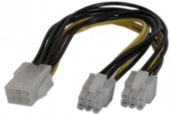 Doubleur d alimentation PCI Express 6 pins -15 cm 