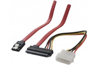 Câble SATA 2 en 1 avec alimentation Molex - 50cm 