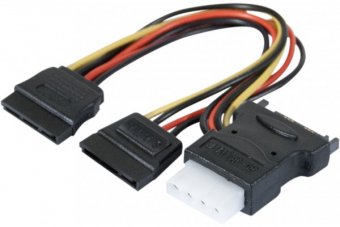 Doubleur d alimentation SATA vers 2 SATA et 1 Molex - 30 cm 