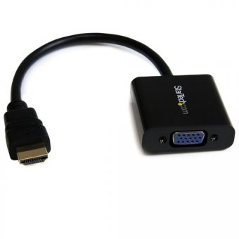 Startech - Adaptateur vidéo - HDMI mâle pour HD-15 (VGA) femelle - 24.5 cm - noir - support 1080p, actif - pour P/N: DK30C2DPEPUE, DK30C2DPPDUE, DK31C3HDPD, DK31C3HDPDUE, SV211HDUC, SV221HUC4K 