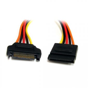 StarTech.com Câble d'extension d'alimentation SATA 15 broches 30 cm - Rallonge de câble d'alimentation - alimentation SATA (M) pour alimentation SATA (F) - 30.5 cm - pour P/N: PYO2SATA, PYO4SATA, SATAPOWADAP 