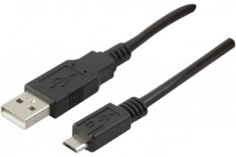 CORDON USB 2.0 A / MICRO B NOIR - 1,8 M 