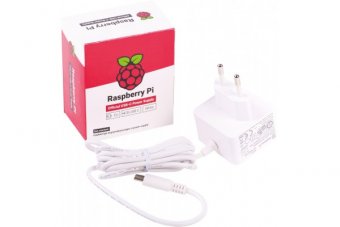 Alimentation blanche officielle USB Type-C  pour Raspberry Pi 4 B 