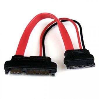 StarTech.com Adaptateur SATA Slimline de 15 cm vers SATA avec alimentation - F/M - Adaptateur ATA - Serial ATA 150/300/600 - SATA Slimline (F) pour combo SATA (M) - rouge 