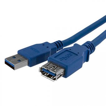 StarTech.com Câble d'extension bleu SuperSpeed USB 3.0 A vers A 1 m - M/F - Rallonge de câble USB - USB type A (M) pour USB type A (F) - USB 3.0 - 1 m - noir - pour P/N: 2SD4FCRU3, CFASTRWU3, HB30A4AIB, HB30C4AIB, HB31C4AB, MSDREADU3CA, USB3SAA3MBK 