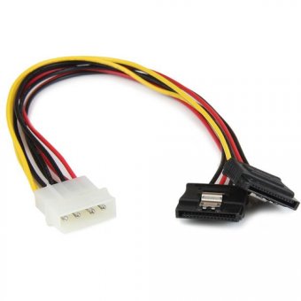 StarTech.com Câble adaptateur d'alimentation interne LP4 (4 broches) - Mâle vers 2x SATA femelle avec verrous de sécurité - 30 cm - Adaptateur secteur - alimentation interne 4 plots (M) pour alimentation SATA (F) - 30 cm - verrouillé - pour P/N: 35S24M2NG 