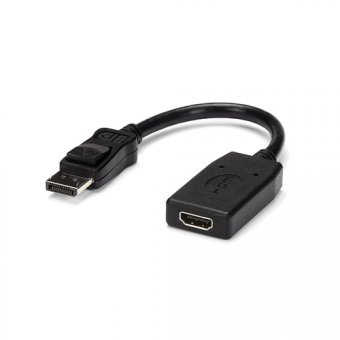 StarTech.com Adaptateur vidéo DisplayPort vers HDMI - Convertisseur DP vers HDMI - M/F - 1920x1200 - Noir - Adaptateur vidéo - DisplayPort mâle pour HDMI femelle - 24 cm - noir - pour P/N: MST14DP123DP, MSTCDP123DP, SV231QDPU34K, TB3DK2DPPDUE, TB3DKDPMAW, 