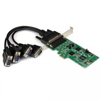 StarTech.com Carte PCI Express série 4 ports - 2x RS232, 2x RS422 / RS485 - Carte contrôleur PCIe serie 4 ports - Double profil - DB9 (M) - Adaptateur série - PCI Express x1 - RS-232, RS-422, RS-485 - 4 ports - pour P/N: BNDTB10GI, BNDTB210GSFP, BNDTB310G 