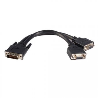 StarTech.com Câble 20 cm LFH 59 mâle vers femelle double VGA DMS 59 - Câble VGA - HD-15 (VGA) (F) pour DMS-59 (M) - 20 cm - noir 