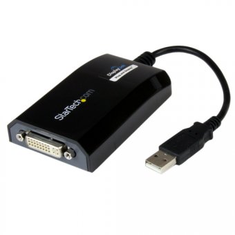 StarTech.com Adaptateur USB vers DVI - Carte vidéo USB externe pour PC et MAC - 1920 x 1200 - Adaptateur USB/DVI - USB (M) pour DVI-I (F) - USB 2.0 - 27 m - support 1920 x 1200 (WUXGA) - noir - pour P/N: DVIDDMM10, DVIDDMM6, DVIDSMM10, DVIMM6, DVISPL1DD, 