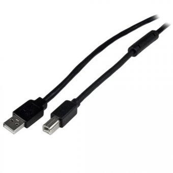 StarTech.com Câble USB Actif A vers B 20 m - Cable Imprimante USB A-B  - M/M - 1x USB A Mâle, 1x USB B Mâle - Noir - 20 mètres - Câble USB - USB type B (M) pour USB (M) - USB 2.0 - 20 m - noir - pour P/N: ICUSB232D 
