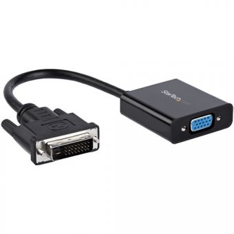StarTech.com Câble adaptateur actif DVI vers VGA - Convertisseur DVI-D vers HD15 - Mâle / Femelle - 1080p - Noir - Adaptateur vidéo - DVI-D, Micro-USB de type B (alimentation uniquement) pour HD-15 (VGA) (F) - 24.8 m - actif, support 1920 x 1200 (WUXGA) - 