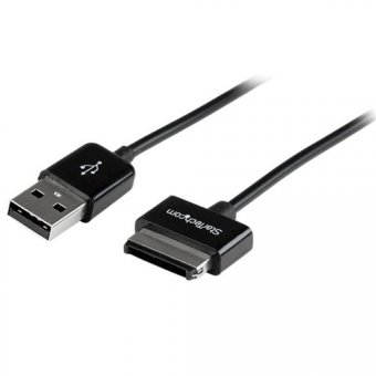 StarTech.com Câble USB pour ASUS Transformer Pad et Eee Pad Transformer (TF101, etc.)  / Slider - 3 m - Câble ASUS USB Data / Chargeur 3m - Câble de chargement / de données - connecteur de station d'accueil 40 broches ASUS mâle pour USB mâle - 3 m - doubl 