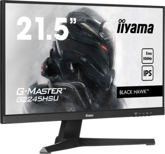 iiyama G-MASTER Black Hawk G2245HSU-B2 - Écran LED - 22" (21.5" visualisable) - 1920 x 1080 Full HD (1080p) @ 100 Hz - IPS - 300 cd/m² - 1000:1 - 1 ms - HDMI, DisplayPort - haut-parleurs - noir mat 