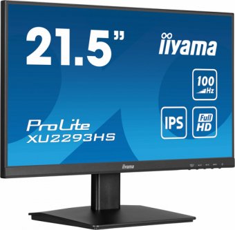 iiyama ProLite XU2293HS-B6 - Écran LED - 22" - 1920 x 1080 Full HD (1080p) @ 100 Hz - IPS - 300 cd/m² - 1000:1 - 1 ms - HDMI, DisplayPort - haut-parleurs - noir, mat 