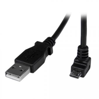 StarTech.com Câble Micro USB 2 m - A vers Micro B coudé 90° vers le bas - Câble USB Micro B Angle Coude vers le bas - Noir 2m - Câble USB - Micro-USB de type B (M) pour USB (M) - USB 2.0 - 2 m - moulé, connecteur à 90 ° - noir 