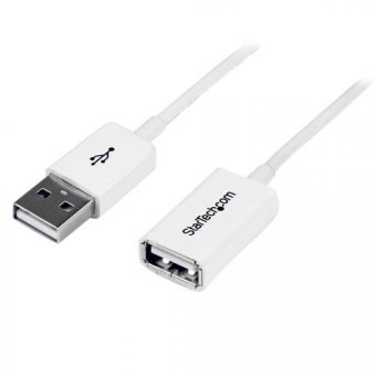 StarTech.com Câble d'extension USB 2.0 A vers A de 3 m - Rallonge USB 2.0 en blanc - M/F - Rallonge de câble USB - USB (F) pour USB (M) - USB 2.0 - 3 m - moulé - blanc - pour P/N: MSDREADU2OTG, USBEXTPAA1MW, USBEXTPAA2MW, USBPAUB1MW, USBPAUB2MW, USBPAUB50 