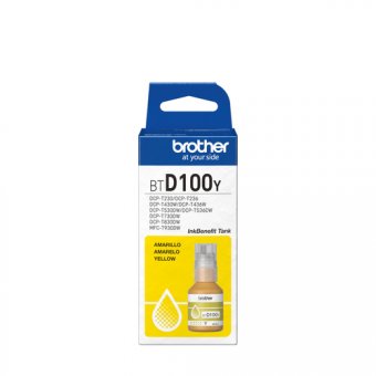 Brother BTD100Y - 48.8 ml - haute capacité - jaune - original - boîte de suspension - recharge d'encre - pour Brother DCP-T530DW, DCP-T730DW, MFC-T930DW 