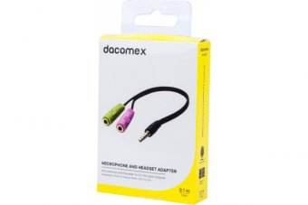 DACOMEX Adaptateur micro et casque stéréo jack 3.5 mm 